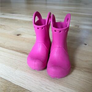 CROCS C6 like new Pink Kids Rain Boots